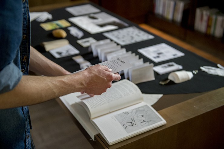 Vernissage de l'exposition LabBooks à la Médiathèque des Abattoirs, mai 2016 © Franck Alix, isdaT Toulouse